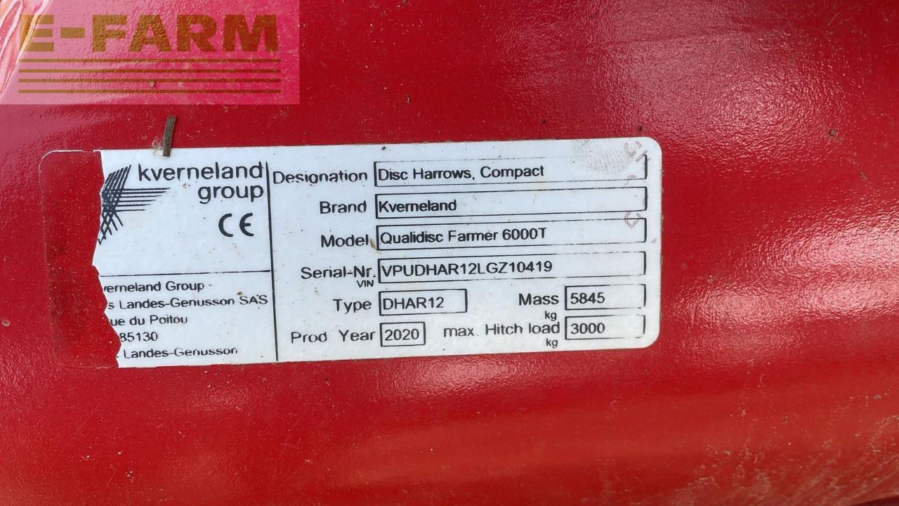 Kverneland Qualidisc Farmer 6000T - Lautasäes: kuva Kverneland Qualidisc Farmer 6000T - Lautasäes Kverneland Qualidisc Farmer 6000T - Lautasäes: kuva Kverneland Qualidisc Farmer 6000T - Lautasäes