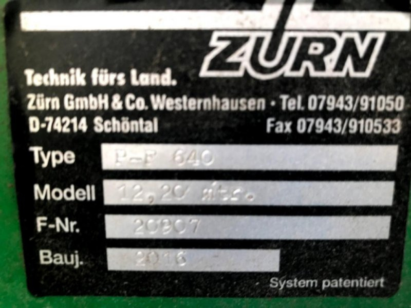 Zürn 640 PF - Leikkuupuimuri: kuva Zürn 640 PF - Leikkuupuimuri Zürn 640 PF - Leikkuupuimuri: kuva Zürn 640 PF - Leikkuupuimuri