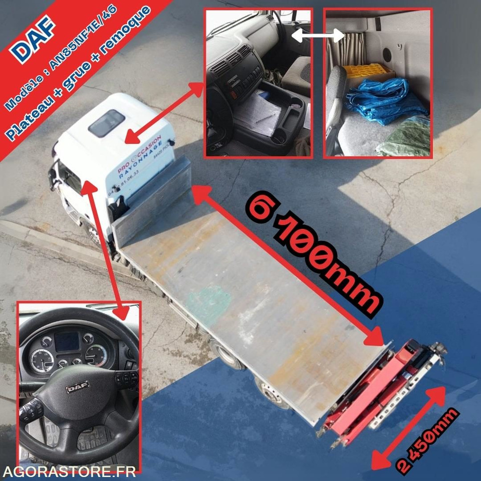 Camion DAF plateau avec grue HMF + Remorque Lecitrail - Kuorma-auto: kuva Camion DAF plateau avec grue HMF + Remorque Lecitrail - Kuorma-auto Camion DAF plateau avec grue HMF + Remorque Lecitrail - Kuorma-auto: kuva Camion DAF plateau avec grue HMF + Remorque Lecitrail - Kuorma-auto