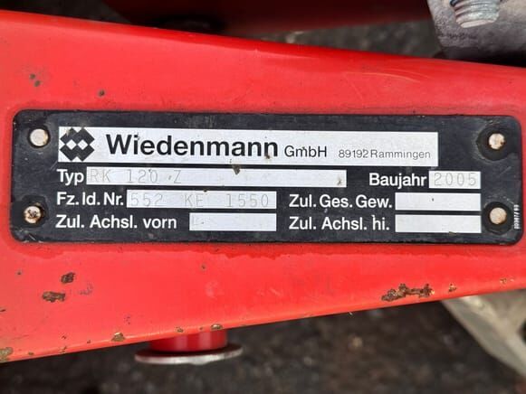 Wiedenmann RK 120 Z - Harjakone: kuva Wiedenmann RK 120 Z - Harjakone Wiedenmann RK 120 Z - Harjakone: kuva Wiedenmann RK 120 Z - Harjakone