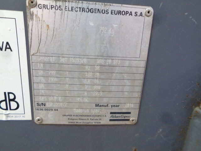 Sähkögeneraattori Atlas Copco QAS 20 KVA: kuva Sähkögeneraattori Atlas Copco QAS 20 KVA Sähkögeneraattori Atlas Copco QAS 20 KVA: kuva Sähkögeneraattori Atlas Copco QAS 20 KVA