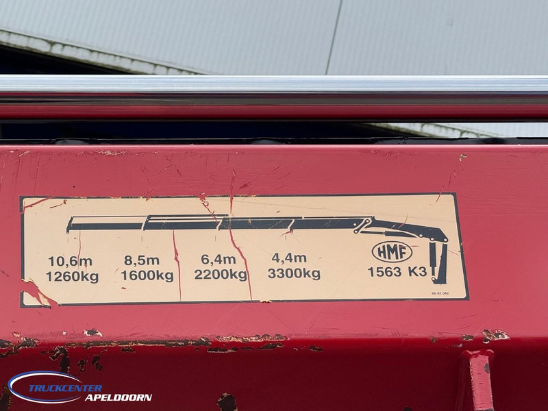 Lava-kuorma-auto, Nosturiauto DAF CF 75.310 Manuel, Steel springs, HMF 1560 K3: kuva Lava-kuorma-auto, Nosturiauto DAF CF 75.310 Manuel, Steel springs, HMF 1560 K3