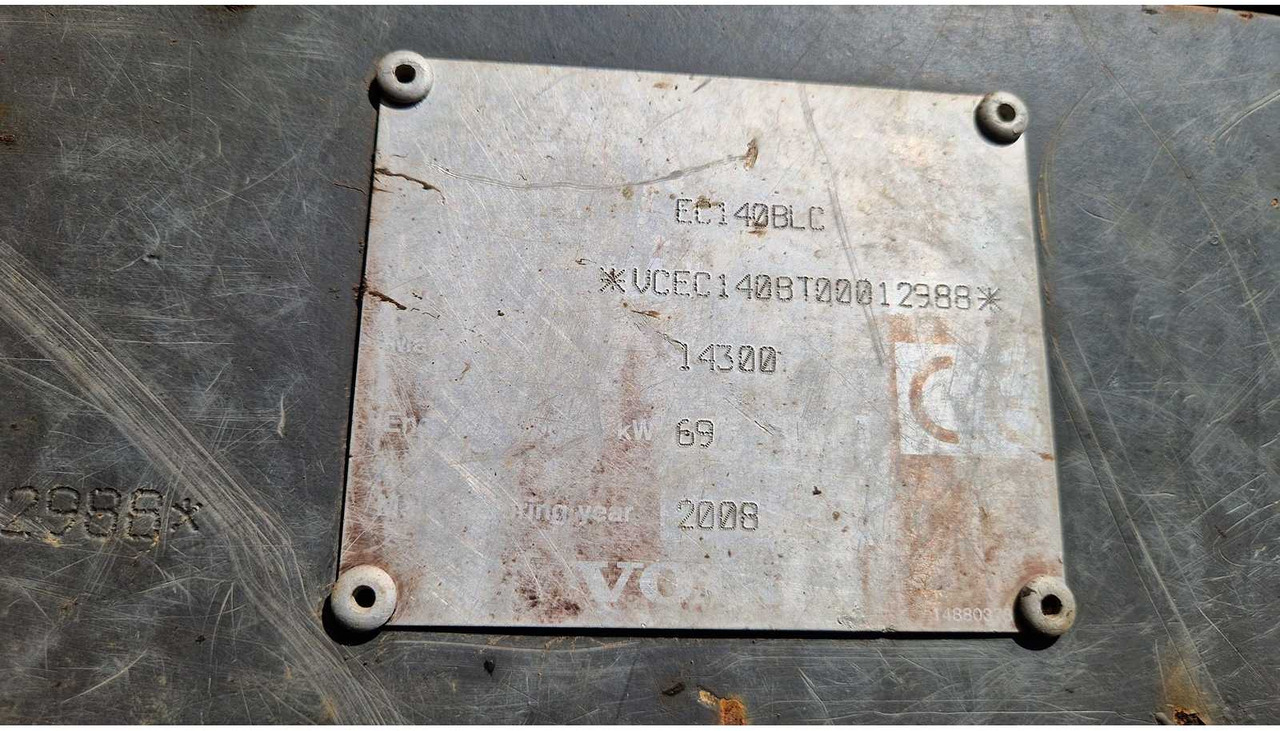 Kaivuri 2008 VOLVO EC140BLC TRACKED EXCAVATOR: kuva Kaivuri 2008 VOLVO EC140BLC TRACKED EXCAVATOR