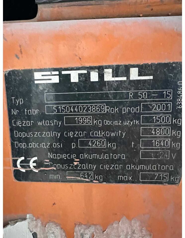 STILL - 2001 - R50-15 - FORKLIFT - Vastapainotrukki: kuva STILL - 2001 - R50-15 - FORKLIFT - Vastapainotrukki STILL - 2001 - R50-15 - FORKLIFT - Vastapainotrukki: kuva STILL - 2001 - R50-15 - FORKLIFT - Vastapainotrukki