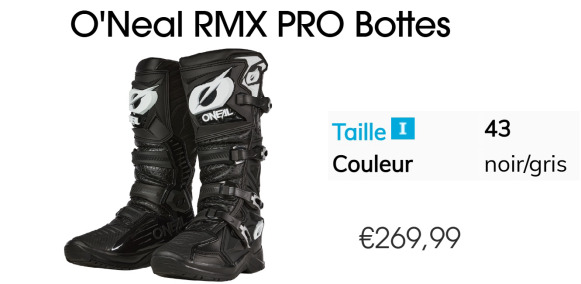 Bottes de moto O'NEAL RMX PRO Taille 43 - Työkalu/ Laitteet: kuva Bottes de moto O'NEAL RMX PRO Taille 43 - Työkalu/ Laitteet Bottes de moto O'NEAL RMX PRO Taille 43 - Työkalu/ Laitteet: kuva Bottes de moto O'NEAL RMX PRO Taille 43 - Työkalu/ Laitteet