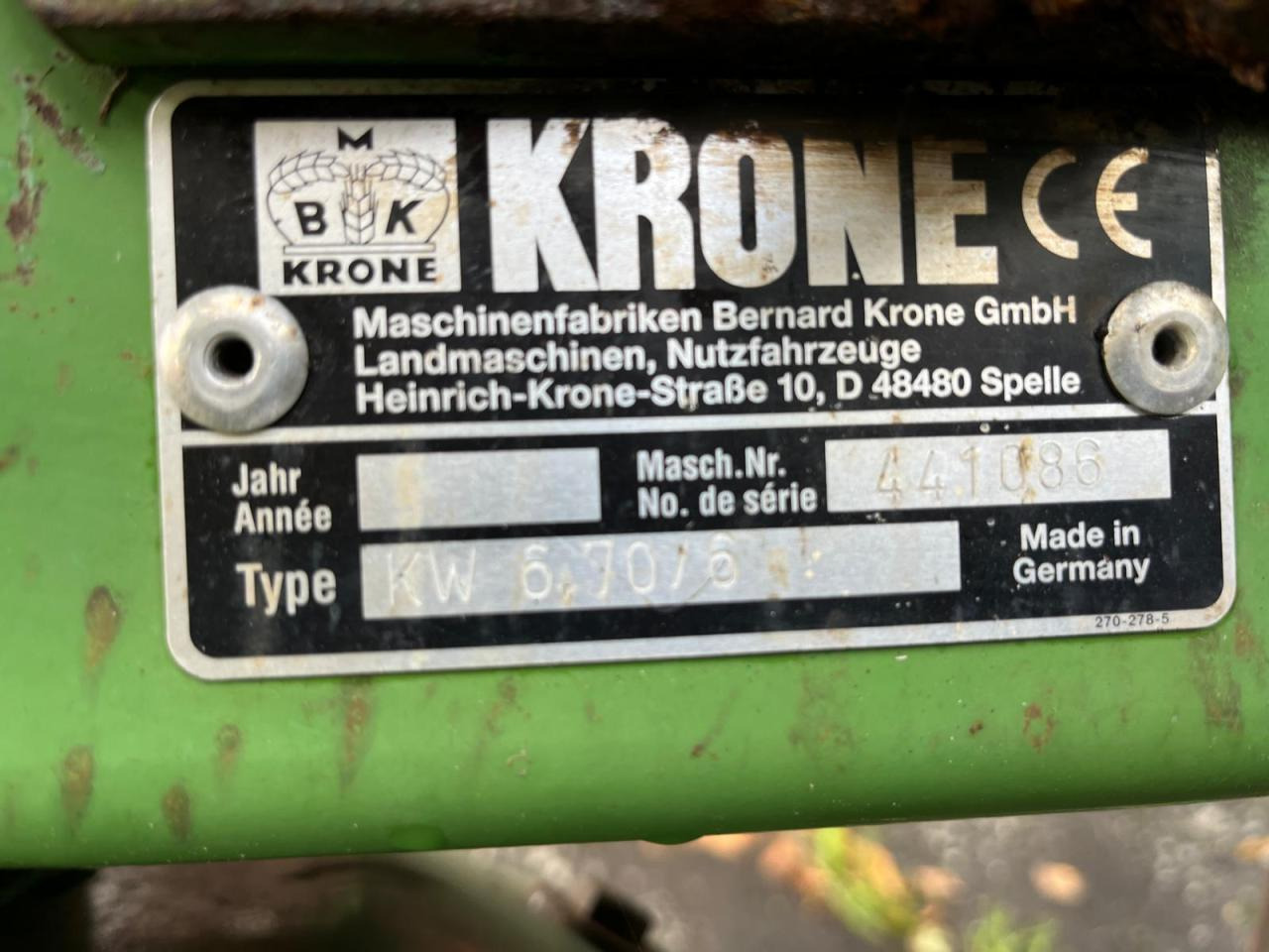 Krone KW 6.70/6 - Pöyhin: kuva Krone KW 6.70/6 - Pöyhin Krone KW 6.70/6 - Pöyhin: kuva Krone KW 6.70/6 - Pöyhin