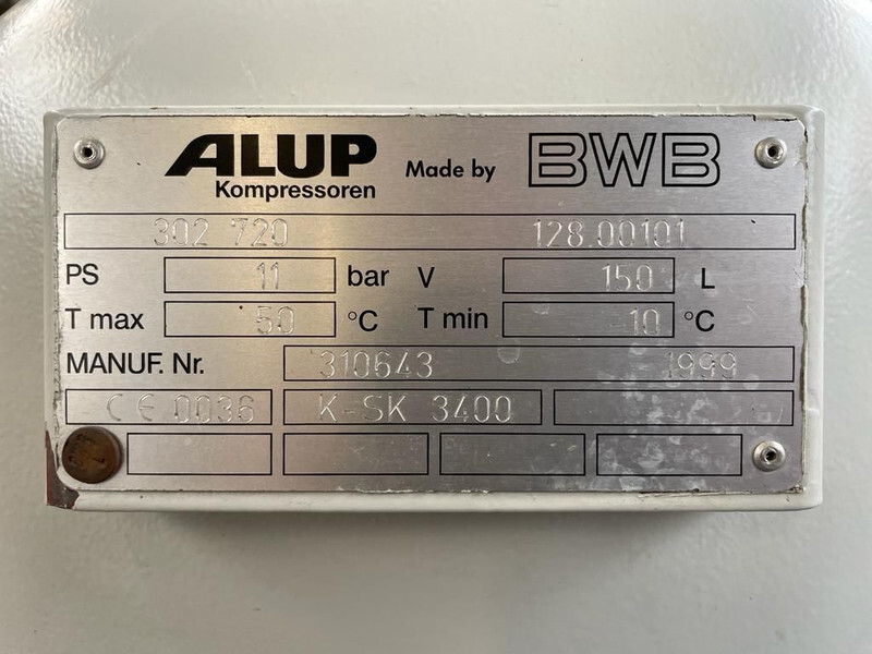 Alup 2.2 kW 240 L / min 10 Bar Elektrische Zuigercompressor op ketel - Ilmakompressori: kuva Alup 2.2 kW 240 L / min 10 Bar Elektrische Zuigercompressor op ketel - Ilmakompressori Alup 2.2 kW 240 L / min 10 Bar Elektrische Zuigercompressor op ketel - Ilmakompressori: kuva Alup 2.2 kW 240 L / min 10 Bar Elektrische Zuigercompressor op ketel - Ilmakompressori