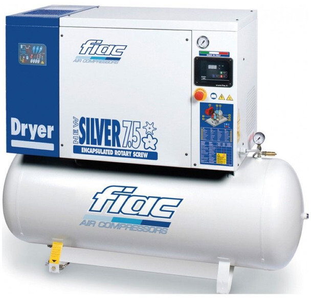 Fiac New Silver D 7.5 / 300 Silent 5.5 kW 720 L / min 10 bar Elektrische Schroefcompressor met ketel en droger - Ilmakompressori: kuva Fiac New Silver D 7.5 / 300 Silent 5.5 kW 720 L / min 10 bar Elektrische Schroefcompressor met ketel en droger - Ilmakompressori Fiac New Silver D 7.5 / 300 Silent 5.5 kW 720 L / min 10 bar Elektrische Schroefcompressor met ketel en droger - Ilmakompressori: kuva Fiac New Silver D 7.5 / 300 Silent 5.5 kW 720 L / min 10 bar Elektrische Schroefcompressor met ketel en droger - Ilmakompressori