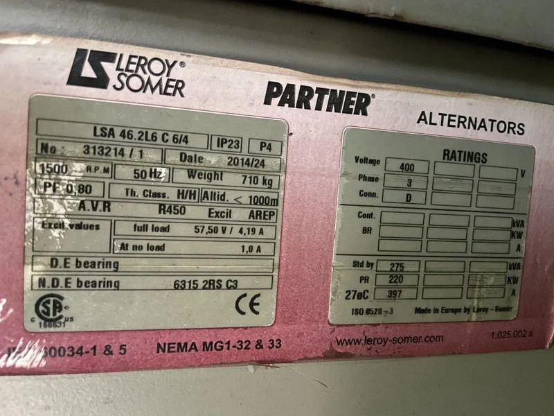 Sähkögeneraattori GESAN DVR 250 Volvo Penta - Leroy Somer 250 kVA silent generatorset: kuva Sähkögeneraattori GESAN DVR 250 Volvo Penta - Leroy Somer 250 kVA silent generatorset