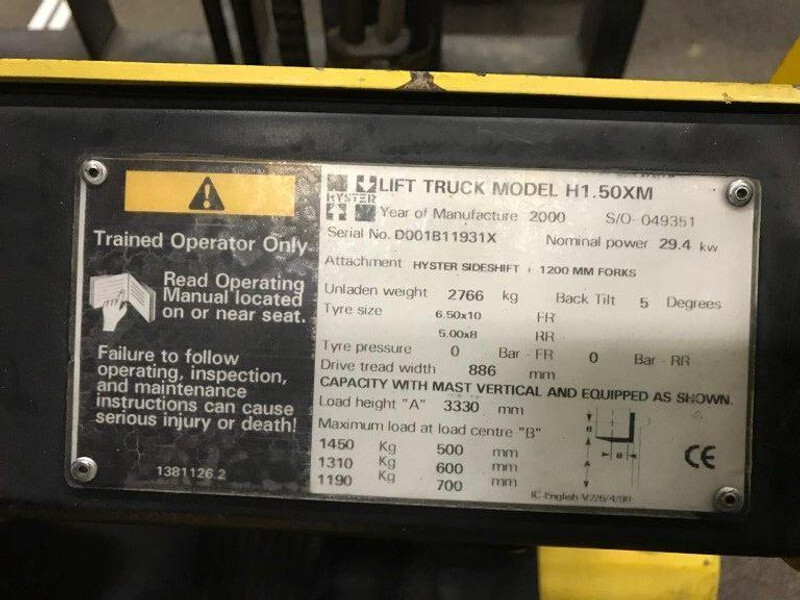 Hyster 1.5 ton Duplex Doorkijkmast Sideshift LPG heftruck - Kaasutrukki: kuva Hyster 1.5 ton Duplex Doorkijkmast Sideshift LPG heftruck - Kaasutrukki Hyster 1.5 ton Duplex Doorkijkmast Sideshift LPG heftruck - Kaasutrukki: kuva Hyster 1.5 ton Duplex Doorkijkmast Sideshift LPG heftruck - Kaasutrukki