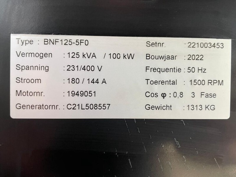 Iveco NEF 45 TM3 Stamford 125 kVA generatorset New ! - Sähkögeneraattori: kuva Iveco NEF 45 TM3 Stamford 125 kVA generatorset New ! - Sähkögeneraattori Iveco NEF 45 TM3 Stamford 125 kVA generatorset New ! - Sähkögeneraattori: kuva Iveco NEF 45 TM3 Stamford 125 kVA generatorset New ! - Sähkögeneraattori