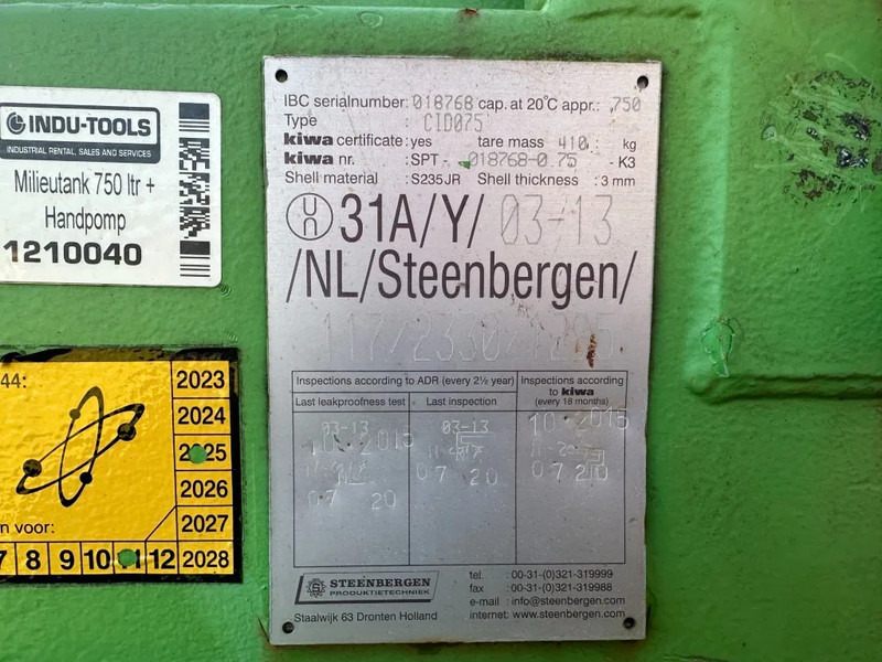 Kiwa IBC Steenbergen 750 liter Dieseltank met Handpomp Milieutank - Varastosäiliö: kuva Kiwa IBC Steenbergen 750 liter Dieseltank met Handpomp Milieutank - Varastosäiliö Kiwa IBC Steenbergen 750 liter Dieseltank met Handpomp Milieutank - Varastosäiliö: kuva Kiwa IBC Steenbergen 750 liter Dieseltank met Handpomp Milieutank - Varastosäiliö