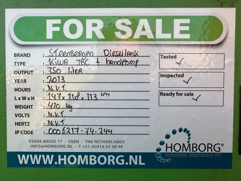 Varastosäiliö Kiwa IBC Steenbergen 750 liter Dieseltank met Handpomp Milieutank: kuva Varastosäiliö Kiwa IBC Steenbergen 750 liter Dieseltank met Handpomp Milieutank Varastosäiliö Kiwa IBC Steenbergen 750 liter Dieseltank met Handpomp Milieutank: kuva Varastosäiliö Kiwa IBC Steenbergen 750 liter Dieseltank met Handpomp Milieutank