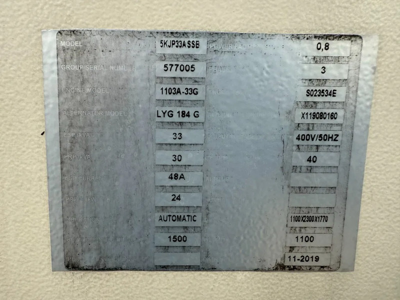 Perkins 1103A-33G 33 kVA Silent generatorset as New ! 231 hours ! - Sähkögeneraattori: kuva Perkins 1103A-33G 33 kVA Silent generatorset as New ! 231 hours ! - Sähkögeneraattori Perkins 1103A-33G 33 kVA Silent generatorset as New ! 231 hours ! - Sähkögeneraattori: kuva Perkins 1103A-33G 33 kVA Silent generatorset as New ! 231 hours ! - Sähkögeneraattori