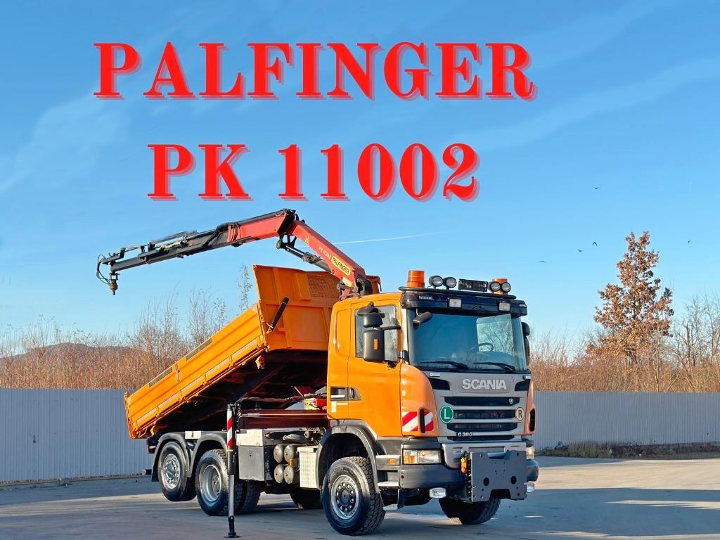 Scania G 360 * KIPPER 4,60m * PALFINGER PK 11002/ 6x4 - Nosturiauto: kuva Scania G 360 * KIPPER 4,60m * PALFINGER PK 11002/ 6x4 - Nosturiauto Scania G 360 * KIPPER 4,60m * PALFINGER PK 11002/ 6x4 - Nosturiauto: kuva Scania G 360 * KIPPER 4,60m * PALFINGER PK 11002/ 6x4 - Nosturiauto