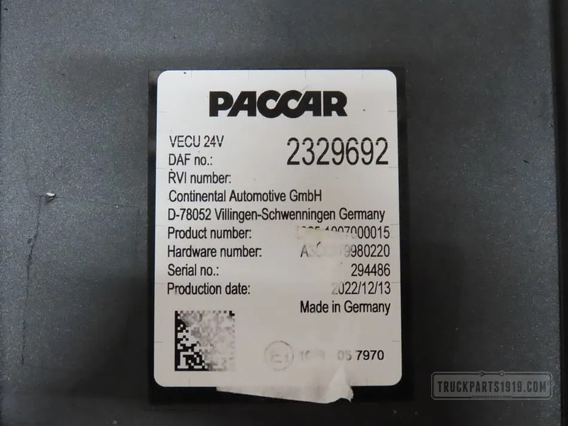 DAF 2329692 VECU Regeleenheid - Ohjainyksikkö - Kuorma-auto: kuva DAF 2329692 VECU Regeleenheid - Ohjainyksikkö - Kuorma-auto DAF 2329692 VECU Regeleenheid - Ohjainyksikkö - Kuorma-auto: kuva DAF 2329692 VECU Regeleenheid - Ohjainyksikkö - Kuorma-auto