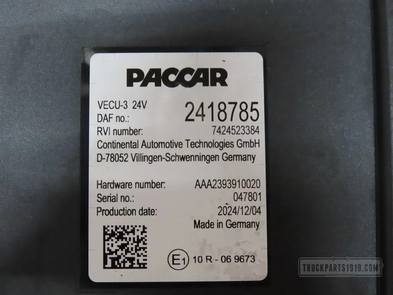 DAF 2418785 VECU Regeleenheid - Ohjainyksikkö - Kuorma-auto: kuva DAF 2418785 VECU Regeleenheid - Ohjainyksikkö - Kuorma-auto DAF 2418785 VECU Regeleenheid - Ohjainyksikkö - Kuorma-auto: kuva DAF 2418785 VECU Regeleenheid - Ohjainyksikkö - Kuorma-auto