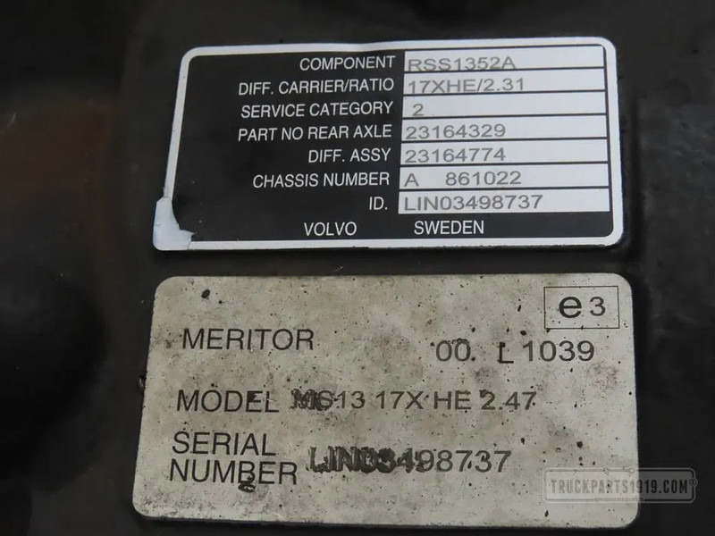 Volvo Axle & Steering Parts Differentieel RSS1352A R=2.31 - Differentiaali - Kuorma-auto: kuva Volvo Axle & Steering Parts Differentieel RSS1352A R=2.31 - Differentiaali - Kuorma-auto Volvo Axle & Steering Parts Differentieel RSS1352A R=2.31 - Differentiaali - Kuorma-auto: kuva Volvo Axle & Steering Parts Differentieel RSS1352A R=2.31 - Differentiaali - Kuorma-auto