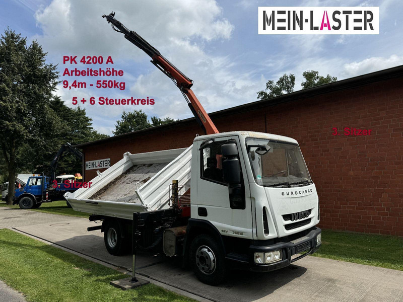Iveco ML75E16 3-Way Meiller Tipper Crane Palfinger PK 4200 - Kippiauto kuorma-auto, Nosturiauto: kuva Iveco ML75E16 3-Way Meiller Tipper Crane Palfinger PK 4200 - Kippiauto kuorma-auto, Nosturiauto Iveco ML75E16 3-Way Meiller Tipper Crane Palfinger PK 4200 - Kippiauto kuorma-auto, Nosturiauto: kuva Iveco ML75E16 3-Way Meiller Tipper Crane Palfinger PK 4200 - Kippiauto kuorma-auto, Nosturiauto