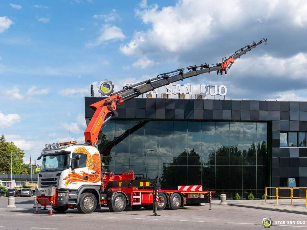 Scania G450 8x2 PALFINGER PK 85002 Fly Jib Winch - Nosturiauto: kuva Scania G450 8x2 PALFINGER PK 85002 Fly Jib Winch - Nosturiauto Scania G450 8x2 PALFINGER PK 85002 Fly Jib Winch - Nosturiauto: kuva Scania G450 8x2 PALFINGER PK 85002 Fly Jib Winch - Nosturiauto