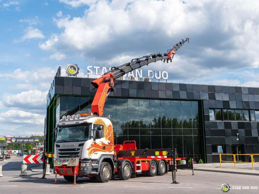 Scania G450 8x2 PALFINGER PK 85002 Fly Jib Winch - Nosturiauto: kuva Scania G450 8x2 PALFINGER PK 85002 Fly Jib Winch - Nosturiauto Scania G450 8x2 PALFINGER PK 85002 Fly Jib Winch - Nosturiauto: kuva Scania G450 8x2 PALFINGER PK 85002 Fly Jib Winch - Nosturiauto