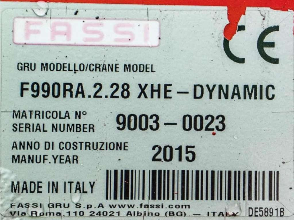 Nosturiauto Scania  R730 8x2 Fassi F990 Fly Jib 30m Crane Euro 6: kuva Nosturiauto Scania  R730 8x2 Fassi F990 Fly Jib 30m Crane Euro 6