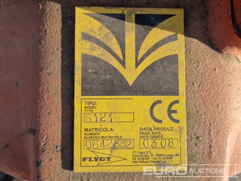Vesipumppu 2008 Flygt S121 Water Pump: kuva Vesipumppu 2008 Flygt S121 Water Pump