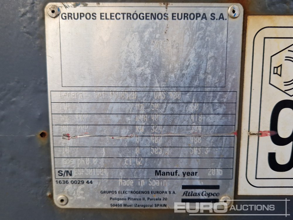 Sähkögeneraattori 2015 Atlas Copco QAS400: kuva Sähkögeneraattori 2015 Atlas Copco QAS400