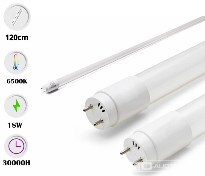 Unused 30x 18W 120cm LED Tube - Cold White Light (6500K) - Dimensions: Ø29x1214mm - 165-265V (50/60Hz) - Rakennustarvikkeet: kuva Unused 30x 18W 120cm LED Tube - Cold White Light (6500K) - Dimensions: Ø29x1214mm - 165-265V (50/60Hz) - Rakennustarvikkeet Unused 30x 18W 120cm LED Tube - Cold White Light (6500K) - Dimensions: Ø29x1214mm - 165-265V (50/60Hz) - Rakennustarvikkeet: kuva Unused 30x 18W 120cm LED Tube - Cold White Light (6500K) - Dimensions: Ø29x1214mm - 165-265V (50/60Hz) - Rakennustarvikkeet