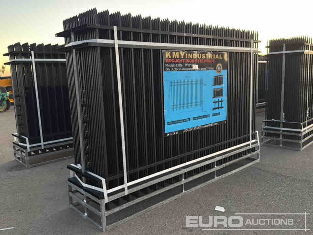 Unused 2025 KMY Industrial Iron Site Fence, Qty (20 of) Fence Panels, (21 of) Posts (W10XH6') Powder Coated Surface - Työkalu/ Laitteet: kuva Unused 2025 KMY Industrial Iron Site Fence, Qty (20 of) Fence Panels, (21 of) Posts (W10XH6') Powder Coated Surface - Työkalu/ Laitteet Unused 2025 KMY Industrial Iron Site Fence, Qty (20 of) Fence Panels, (21 of) Posts (W10XH6') Powder Coated Surface - Työkalu/ Laitteet: kuva Unused 2025 KMY Industrial Iron Site Fence, Qty (20 of) Fence Panels, (21 of) Posts (W10XH6') Powder Coated Surface - Työkalu/ Laitteet