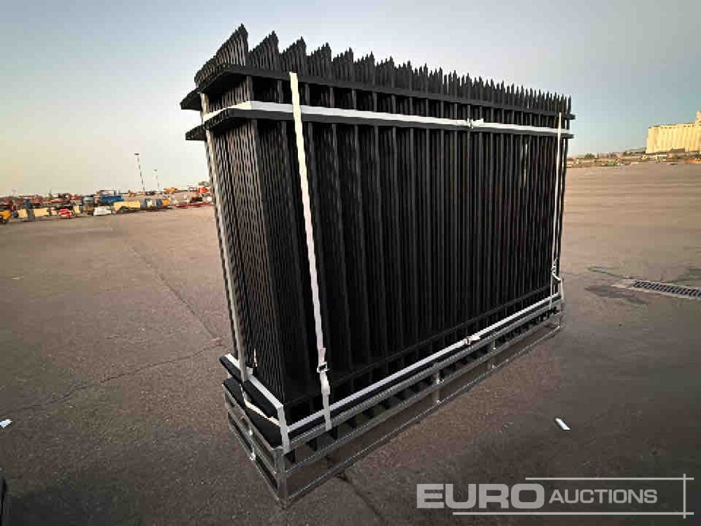 Unused 2025 KMY Industrial Iron Site Fence, Qty (20 of) Fence Panels, (21 of) Posts (W10XH6') Powder Coated Surface - Työkalu/ Laitteet: kuva Unused 2025 KMY Industrial Iron Site Fence, Qty (20 of) Fence Panels, (21 of) Posts (W10XH6') Powder Coated Surface - Työkalu/ Laitteet Unused 2025 KMY Industrial Iron Site Fence, Qty (20 of) Fence Panels, (21 of) Posts (W10XH6') Powder Coated Surface - Työkalu/ Laitteet: kuva Unused 2025 KMY Industrial Iron Site Fence, Qty (20 of) Fence Panels, (21 of) Posts (W10XH6') Powder Coated Surface - Työkalu/ Laitteet