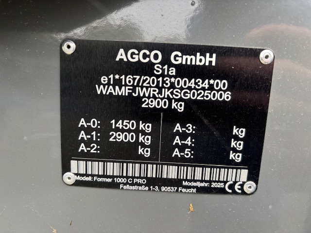 Fendt Former 1000 C PRO - Pöyhin: kuva Fendt Former 1000 C PRO - Pöyhin Fendt Former 1000 C PRO - Pöyhin: kuva Fendt Former 1000 C PRO - Pöyhin