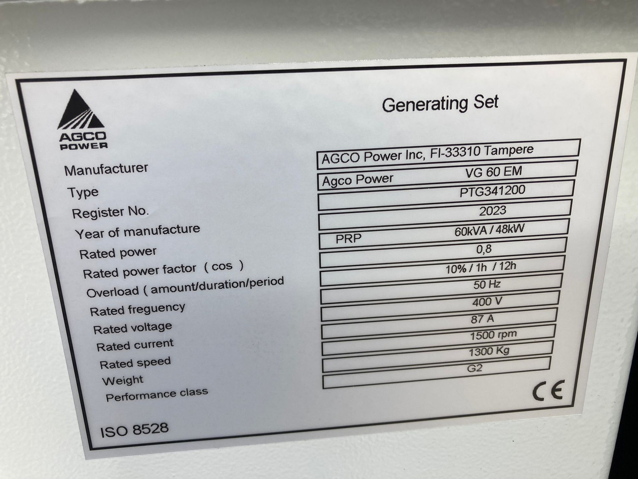 Valtra Diesel-Generator VG60 - Karjatalouskone: kuva Valtra Diesel-Generator VG60 - Karjatalouskone Valtra Diesel-Generator VG60 - Karjatalouskone: kuva Valtra Diesel-Generator VG60 - Karjatalouskone