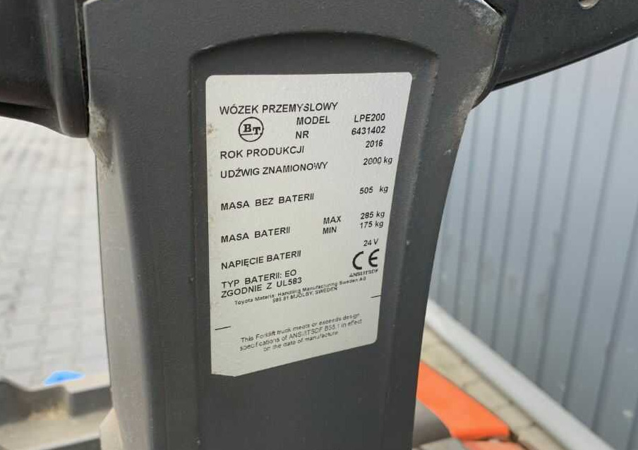 BT LPE200 - Haarukkavaunu: kuva BT LPE200 - Haarukkavaunu BT LPE200 - Haarukkavaunu: kuva BT LPE200 - Haarukkavaunu