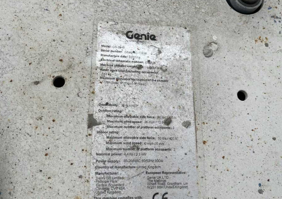 Genie GS-2046 - Saksilava: kuva Genie GS-2046 - Saksilava Genie GS-2046 - Saksilava: kuva Genie GS-2046 - Saksilava