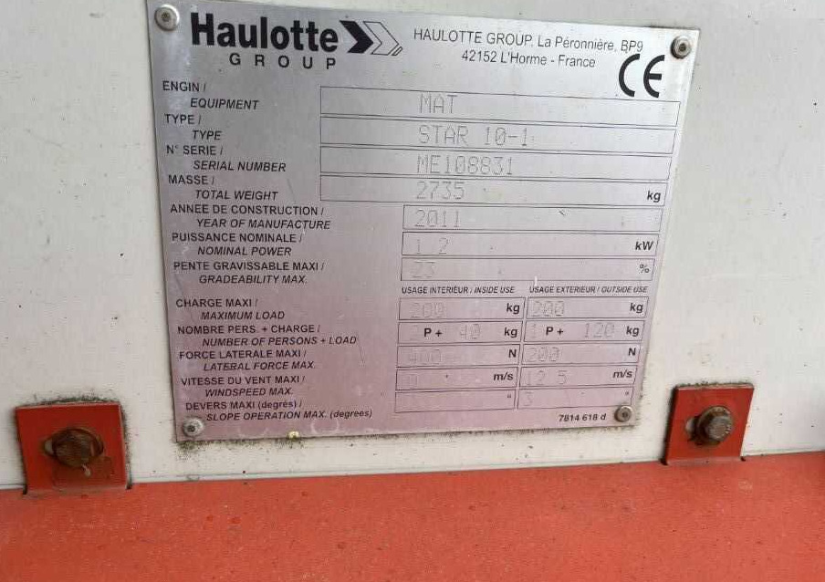 Haulotte STAR 10-1 - Pystymastonostin: kuva Haulotte STAR 10-1 - Pystymastonostin Haulotte STAR 10-1 - Pystymastonostin: kuva Haulotte STAR 10-1 - Pystymastonostin