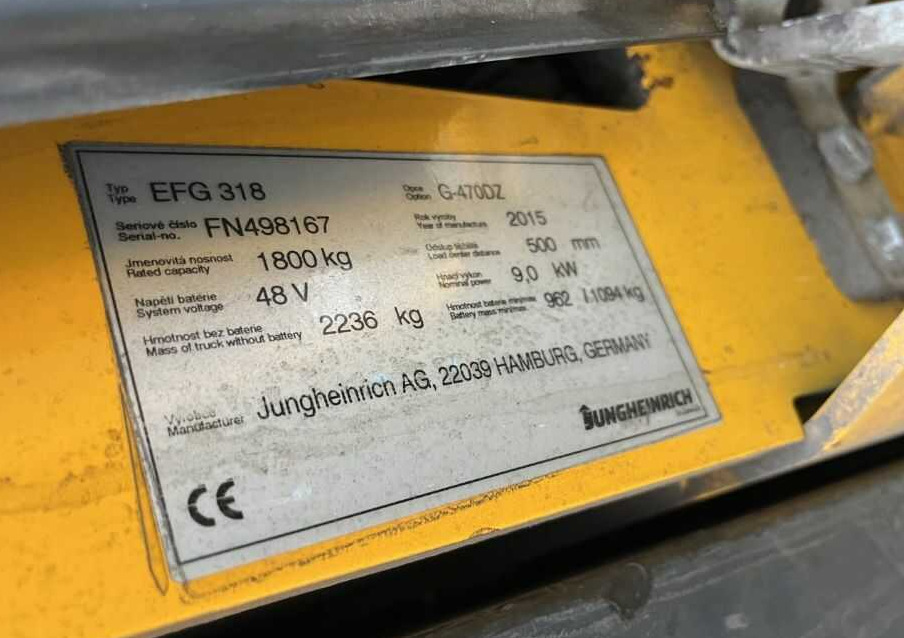 Jungheinrich EFG318 - Sähkötrukki: kuva Jungheinrich EFG318 - Sähkötrukki Jungheinrich EFG318 - Sähkötrukki: kuva Jungheinrich EFG318 - Sähkötrukki