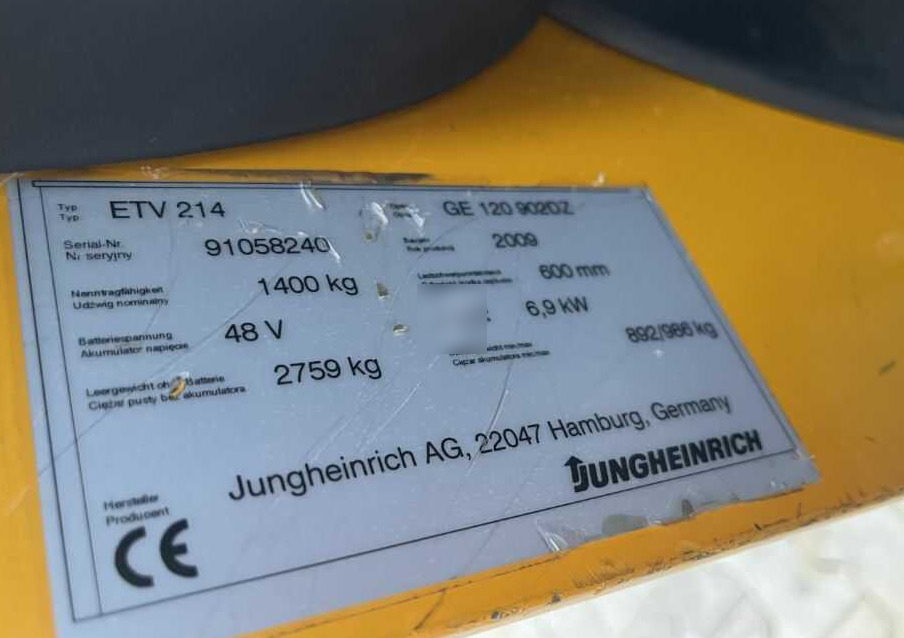 Jungheinrich ETV214 - Työntömastotrukki: kuva Jungheinrich ETV214 - Työntömastotrukki Jungheinrich ETV214 - Työntömastotrukki: kuva Jungheinrich ETV214 - Työntömastotrukki