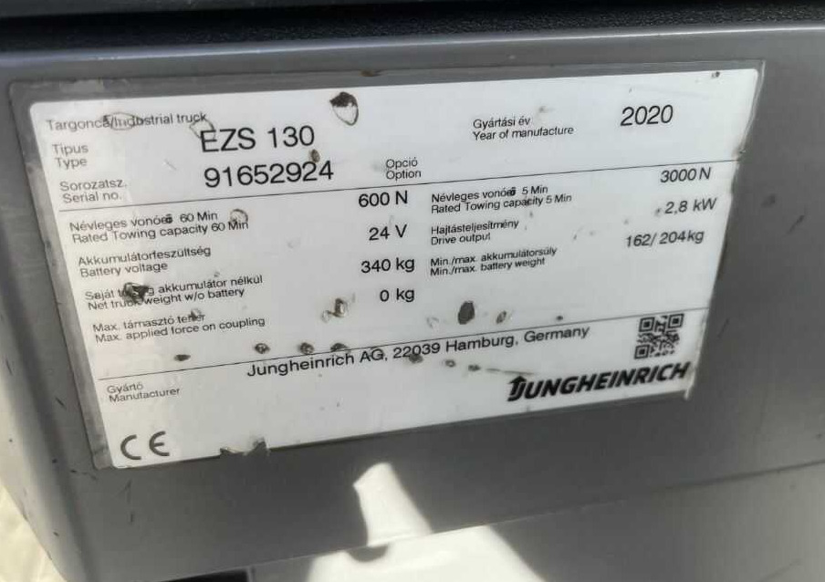 Jungheinrich EZS130 - Vetotrukki: kuva Jungheinrich EZS130 - Vetotrukki Jungheinrich EZS130 - Vetotrukki: kuva Jungheinrich EZS130 - Vetotrukki