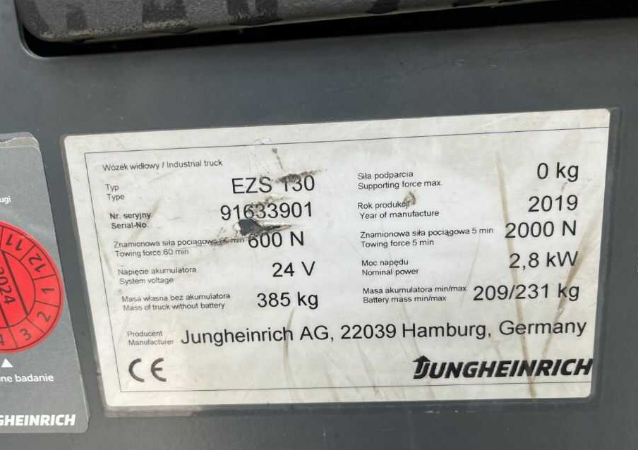 Jungheinrich EZS130 - Vetotrukki: kuva Jungheinrich EZS130 - Vetotrukki Jungheinrich EZS130 - Vetotrukki: kuva Jungheinrich EZS130 - Vetotrukki