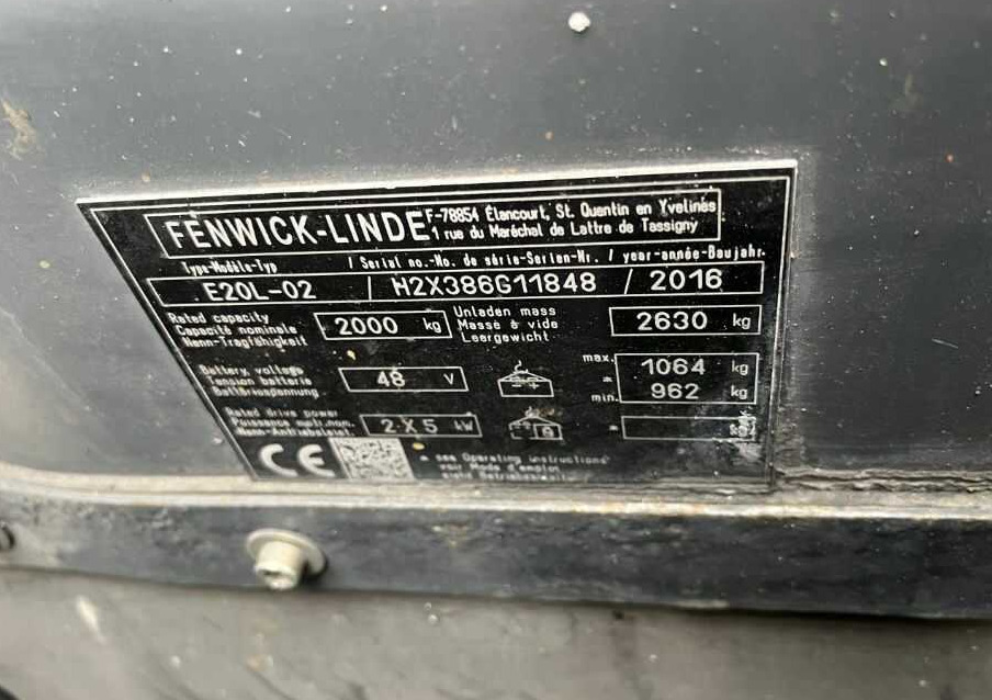 Linde E20L-02 - Sähkötrukki: kuva  Linde E20L-02 - Sähkötrukki Linde E20L-02 - Sähkötrukki: kuva  Linde E20L-02 - Sähkötrukki