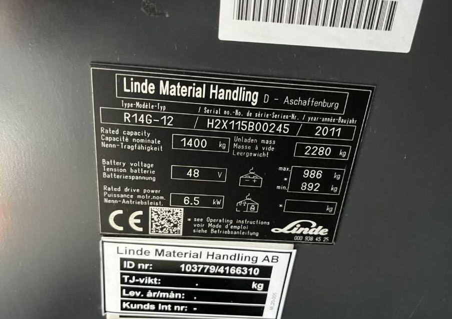 Linde R14G - Työntömastotrukki: kuva Linde R14G - Työntömastotrukki Linde R14G - Työntömastotrukki: kuva Linde R14G - Työntömastotrukki