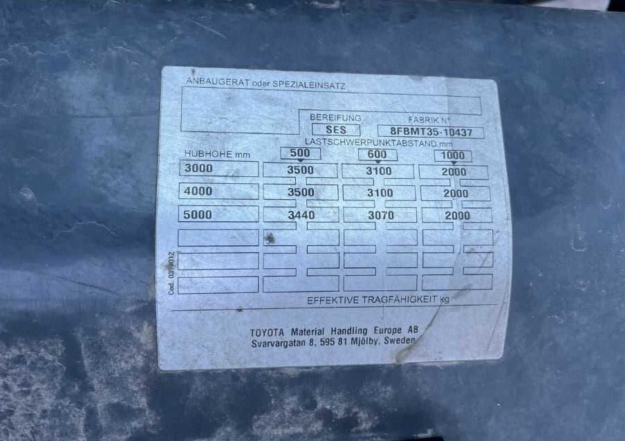 Toyota 8FBMT35 - Sähkötrukki: kuva Toyota 8FBMT35 - Sähkötrukki Toyota 8FBMT35 - Sähkötrukki: kuva Toyota 8FBMT35 - Sähkötrukki