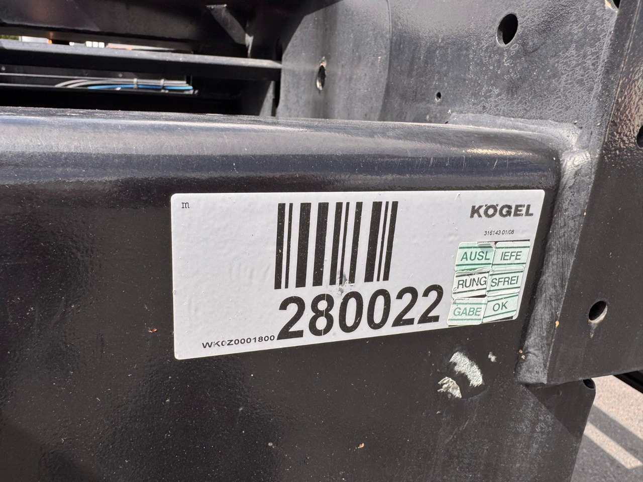 Konttialus/ Vaihtokuormatilat perävaunu Kögel ZW 18 Lafette SAF Achsen 15.910kg Nutzlast: kuva Konttialus/ Vaihtokuormatilat perävaunu Kögel ZW 18 Lafette SAF Achsen 15.910kg Nutzlast