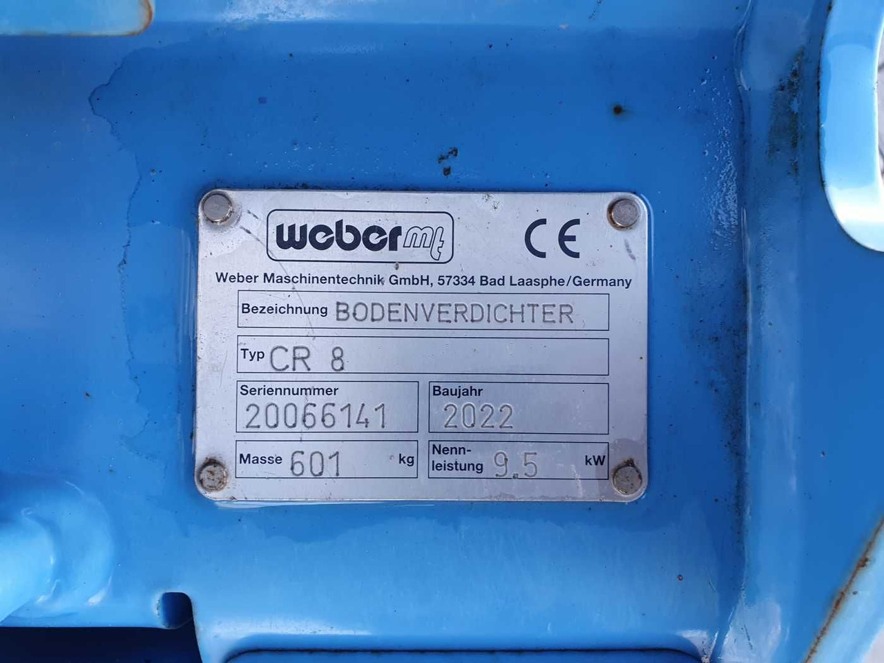 Uusi Tärylevy Weber CR 8 Hatz-Diesel 601kg Rüttelplatte 117 h: kuva Uusi Tärylevy Weber CR 8 Hatz-Diesel 601kg Rüttelplatte 117 h