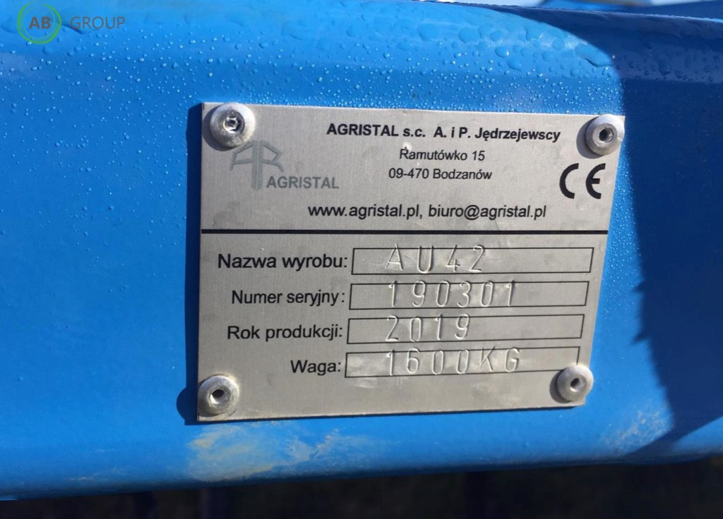 Hydraulically folding seedbed cultivator 4,2 m Agristal AU - Kultivaattori: kuva Hydraulically folding seedbed cultivator 4,2 m Agristal AU - Kultivaattori Hydraulically folding seedbed cultivator 4,2 m Agristal AU - Kultivaattori: kuva Hydraulically folding seedbed cultivator 4,2 m Agristal AU - Kultivaattori