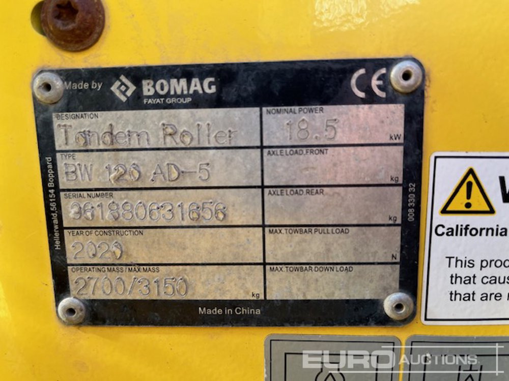 Jyrä 2020 Bomag BW120AD-5: kuva Jyrä 2020 Bomag BW120AD-5