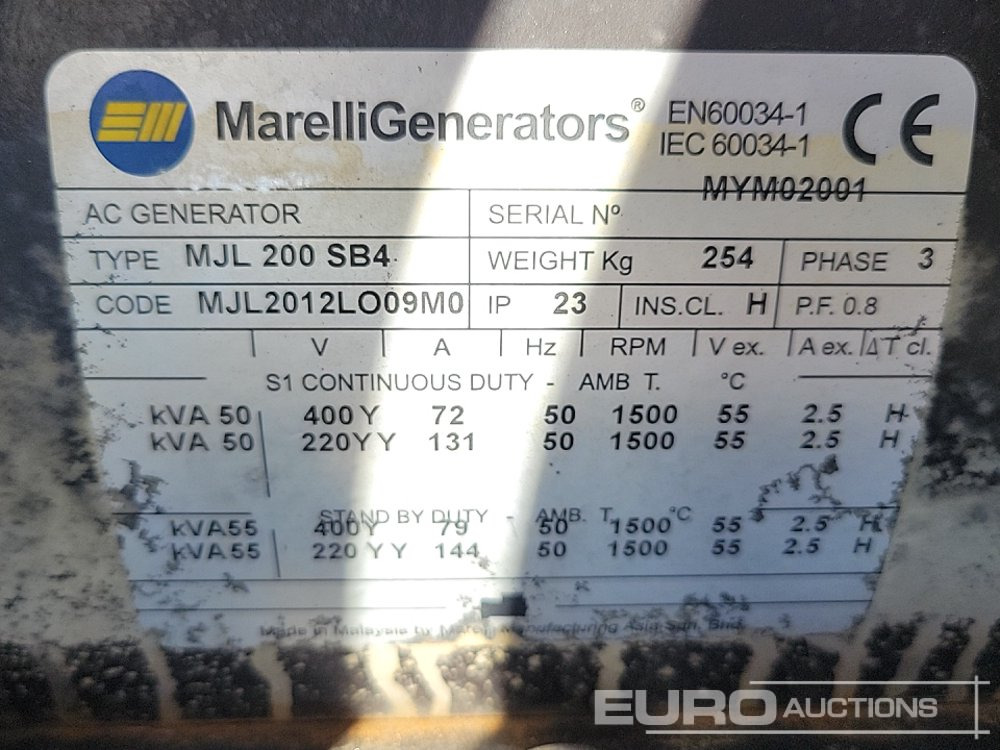 Sähkögeneraattori Marelli 55kVA Generator, Perkins Engine: kuva Sähkögeneraattori Marelli 55kVA Generator, Perkins Engine