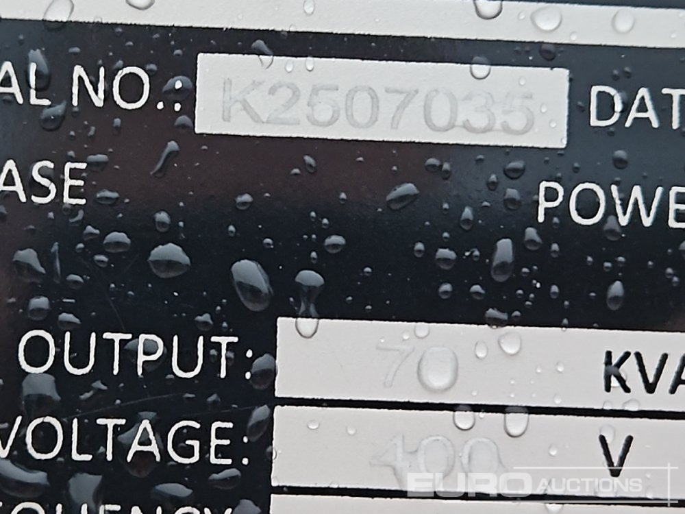 Sähkögeneraattori Unused 2025 Ashita Power AG3-70: kuva Sähkögeneraattori Unused 2025 Ashita Power AG3-70