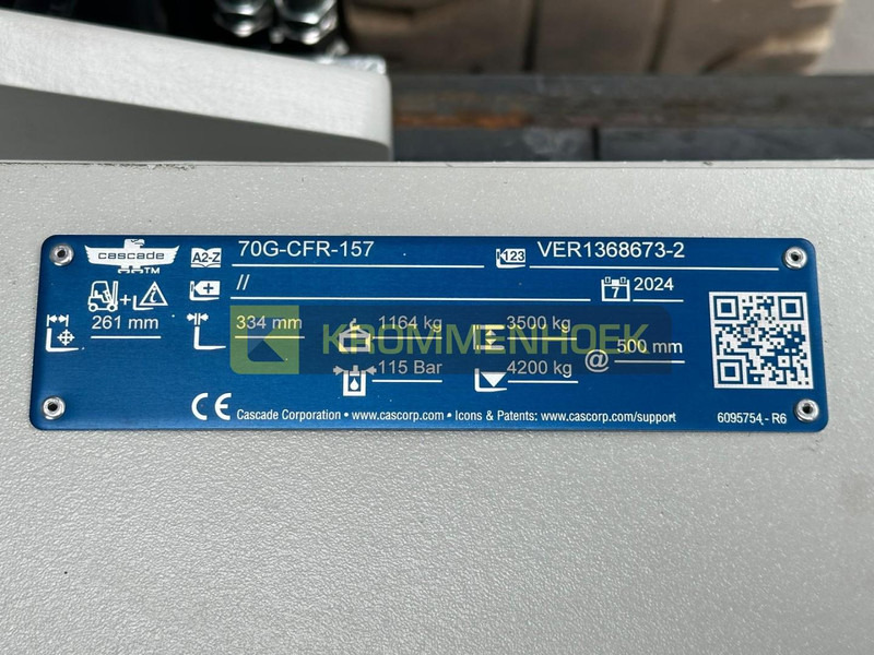CASCADE 70G-CFR-157 Roterende vorkenklem - Vastapainotrukki: kuva CASCADE 70G-CFR-157 Roterende vorkenklem - Vastapainotrukki CASCADE 70G-CFR-157 Roterende vorkenklem - Vastapainotrukki: kuva CASCADE 70G-CFR-157 Roterende vorkenklem - Vastapainotrukki